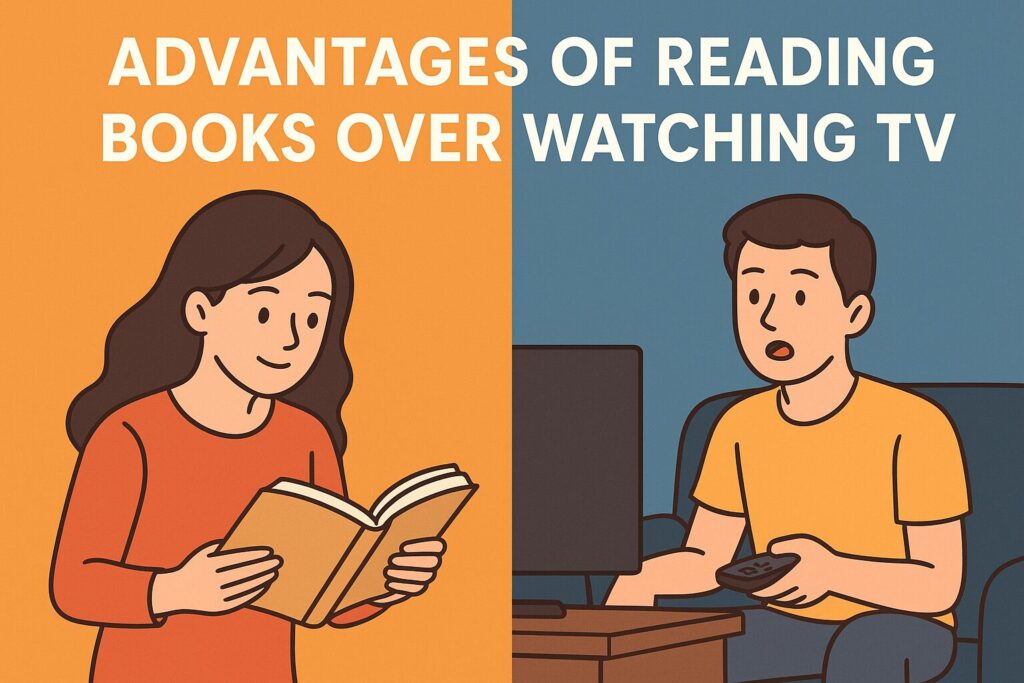 Advantages of reading books over watching tv