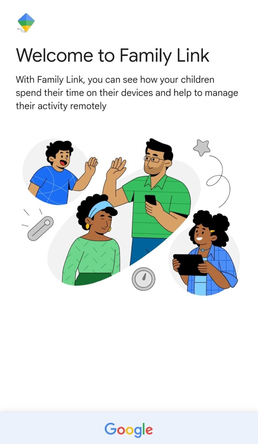 picture showing how to use family link on android