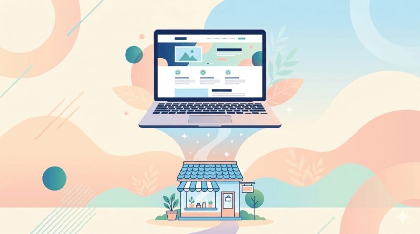 image depicting creating a website for a small business